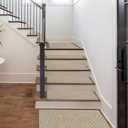 PURE ERA Carpet Stair Treads Tape Free Non Slip Indoor Stair Carpet Stair Protectors Pet-Friendly Non-Slip Skid Resistant Washable Reusable 8" x 30"(14 Pieces,Cream Gray Mini-Diamond Trellis)