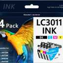 LC3011 Ink Cartridges Replacement for Brother LC3011 LC3011BK LC3011C LC3011M LC3011Y Work for MFC-J491DW MFC-J497DW MFC-J690DW MFC-J895DW Printers (4 Pack)