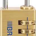 BRINKS - 30mm Solid Brass 4-Dial Resettable Padlock - Chrome Plated With Hardened Steel Shackle (1 Count (Pack of 1))