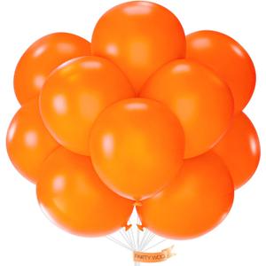 PartyWoo Orange Balloons 18 Inch Large Big Jumbo Giant Fall Tangerine Latex Helium Balloons for Thanksgiving Halloween Wedding Baby Shower Birthday Graduation Party Decorations Orange-Y9 