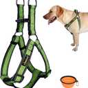 No Pull Dog Harness with Reflective Adjustable,Stops Pets from Pulling and Choking On Walks for Large Dogs (Green, XXL)