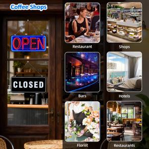 FITNATE 3D LED Infinity Mirror  Sign For Store Bar Cafe Window, 21"x10"