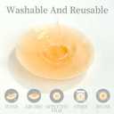 Pasties Nipple Covers for Women 2 Pairs, Reusable Ultra-Thin Sticky Silicone Bra, with Travel Box (3.15in (Fits A-C Cups), Creme)