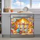 2 x Nuxovilar Dishwasher Magnetic Cover Sticker Panel 23x17in PVC, 22.83×16.92 inches