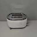 MELLERHOME Retro Toaster 2 Slice, 7 Browning Levels, 3 Functions (Reheat, Defrost, Cancel), Removable Crumb Tray, Under Base Cord Storage, White Toaster Kitchen Appliances