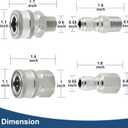 Raincovo Pressure Washer Quick Connect 3/8 Inch, Pressure Washer Fittings, Stainless Steel Adapter Set, Female and Male Thread, 8 Pieces