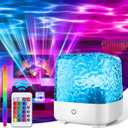 Northern Lights Projector, 4 Hours 16 Colors Luminorthe Cube Crystal Lamp with Touch/Remote Control, Rechargeable Ocean Wave Night Light Projector for Kids, Room Decor, Bedroom, Gift