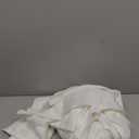 NICETOWN White Linen Sheer Curtains and Drapes 84 inches Long, Rod Pocket & Back Tab semitransparent with Light Through Vertical Window Treatments for Sliding Glass Door & Living Room, 52"W, Set of 2