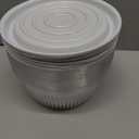 24 Pieces 8 Inch Disposable Cake Containers with Lids Plastic Serving Tray Clear Platters with Clear Lids Round Disposable Cake Holder for Storing Party Takeout Food Catering Display (White)