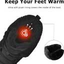 Mens Snow Boots Waterproof Warm Fur Lined Winter Boots Lightweight Slip Resistant Comfortable Ankle shoes Outdoor Walking (10)