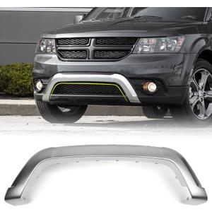 Crossroad Front Bumper Cover Molding Compatible with Dodge Journey 2014 2015 2016 2017 2018 2019 2020 Center Trim OEM 68223776AA CH1044129 Chrome