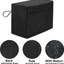 Sewing Machine Cover - Protective Dust Cover with Storage Pocket and Side Handles, Fits Most Standard Machines, Printed Sewing Patterns (Black)