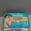 Pampers Swaddlers Diapers, Size 1 (8-14 lbs), 32 Count, Absorbent, Keeps Baby Dry and Comfortable, Skin Safe Disposable Baby Diaper