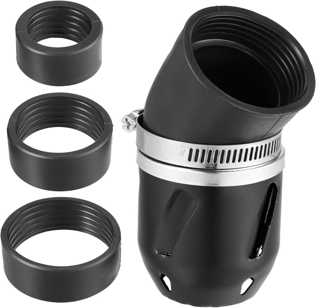 Motorcycle Air Filter, 26/35/42/48mm ID 90x60mm Universal for Motorcycle ATV Durable Aluminum Alloy Black