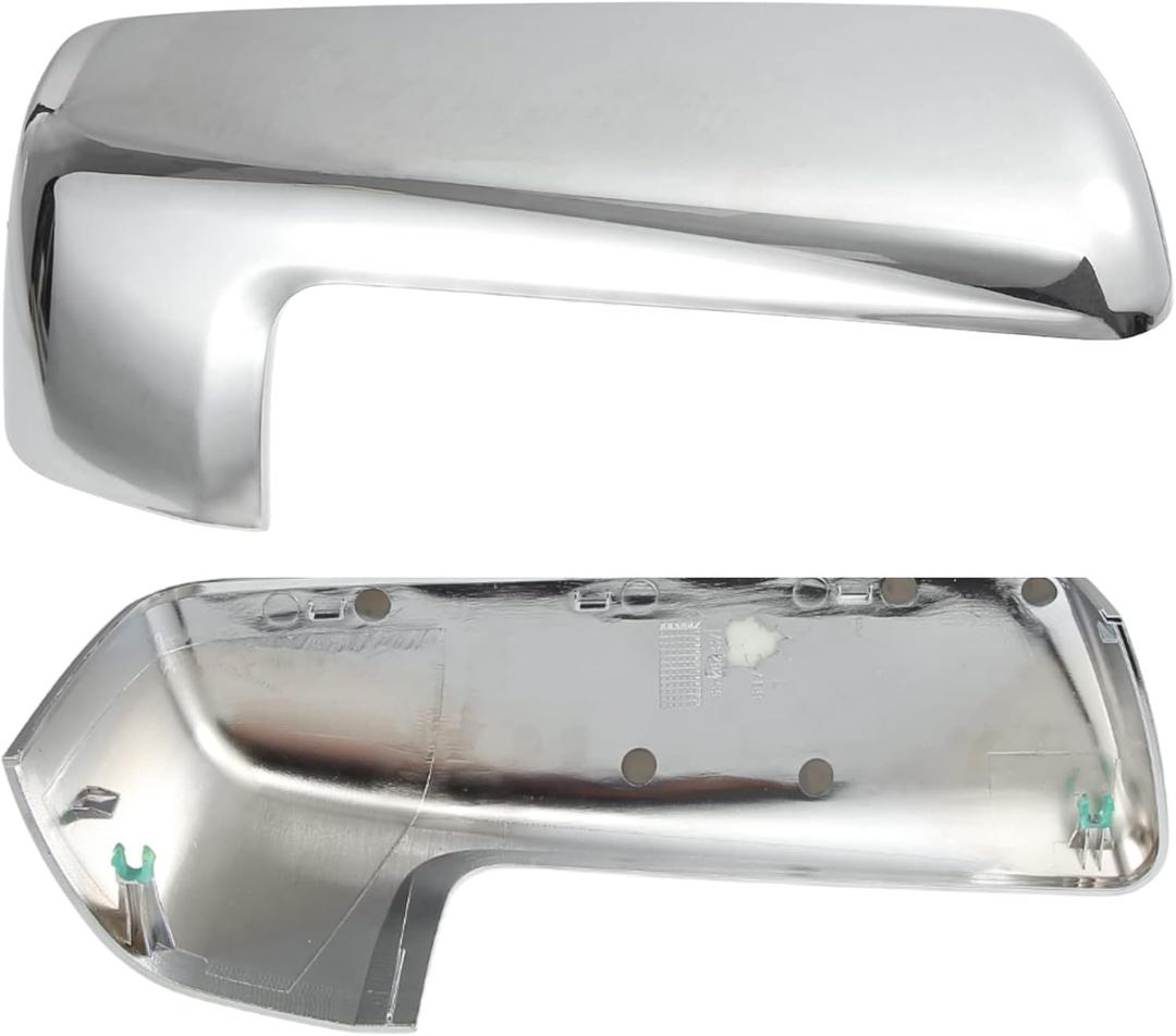 TOP-VIGOR Compatible with Chevy Silverado 1500 and GMC Sierra 1500 2019 2020 2021 2022 2023 2024 2025, 2pcs side Mirror Covers Replacement  Chrome Plated Mirror Caps for Left & Right Side