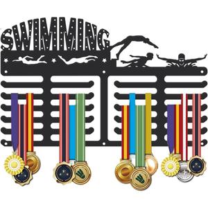 SUPERDANT Medal Hanger Medals Holder Personalised Award Black Metal Rack Wall Mount Sports Hanging Gifts for Man Woman Athletes
