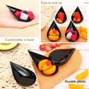 400 Pcs 4 Inch Plastic Appetizer Spoons Tasting Disposable Mini Appetizer Plates Tear Drop Serving Dessert Teardrop Asian Spoon for Party Dessert Dishes Catering(Black)