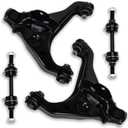4Pcs Front Lower Control Arm Assembly Driver Passenger Side Stabilizer Sway Bar End Link Fit for Ford 2009 2010 2011 2012 2013 F150(4WD Models Only), K621267 K621266 K750362