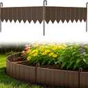 25 Panels Modular Metal Garden Edging 3.2in (H) x 33 ft (L)–Landscape Edging with 26 Stakes, Adjustable 0-270°for Curved Lawn & Flower Bed Borders, No Dig Metal Edging for Landscaping (Rust)