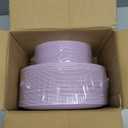 PULOTE 100PCS Purple Plastic Plates Disposable - Include 50 Dinner / 50 Dessert Plates Heavy Duty for Party, Wedding&Easter