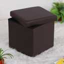 SONGMICS 15 Inches Ottoman with Storage, Foot Rest, 661.4 lb Load Capacity