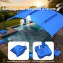 Uthfy 18'x9' Floating Pool Canopy Sun Shade Shelter UV Protection Waterproof with Sand Bags & Carry Bag for Pool Beach Backyard Lawn