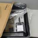 XXXL Stainless Steel Litter Box, 28.1'' Extra Large Metal Litter Box for Big and Multi Cats, Low Entry Design, Metal Pan, Non-Sticky, Anti-Leakage, Easy to Clean (Black)