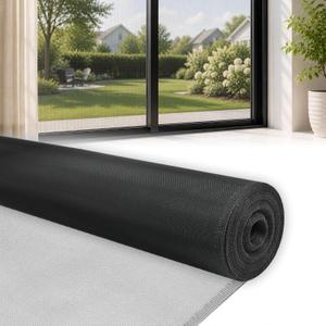 Black Aluminum Screen Mesh Roll 36 in x 100 ft, 18 x 16 Mesh for Windows, Balck 36In x 100Ft
