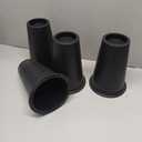 shouwuhho Bed Risers 8 Inch, Heavy Duty Round Furniture Risers Lifts 14" 12" 8" Table, Desk Leg, Sofa, Couch, Adjustable Bed Frame Risers Supports Up to 6,000 Lbs, Black, 4 Pack