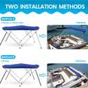 Naviskin 10 Optional Colors Available 3-4 Bow 13 Different Size Bimini Top Cover Includes Mounting Hardwares,Storage Boot with 1 Inch Aluminum Frame