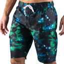 Kanu Surf Infinite Mens Swim Trunks Quick-Dry Bathing Suit Men, 9-inch Inseam (Size 5X, Black)