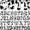 36 Pcs Self Adhesive Chenille Letter & Number Patches - Cow Print, Glitter Alphabet & Varsity Patch Sticker Badges for Clothes & Bags