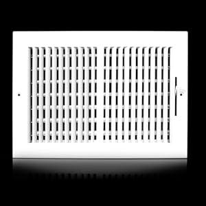 12x8 Vent Register [Duct Opening], Vent Covers for Home Ceiling, Two-Way Ventilation Register, Adjustable Solid Steel Wall Register Vent Cover (12"W x 8"H [Duct Opening])