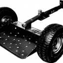 Jungle Jim's Jungle Wheels Lawn Mower Sulky Black Edition Stand-On Two-Wheel Sulky for Walk-Behind Mowers Folding Trailer Hook Up 10" Wheels 