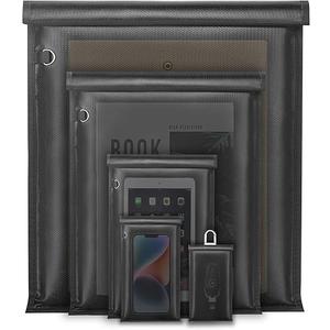 yaokvide Large Faraday Bags - 5 Pack Faraday Cages for Laptops & Tablets & Phones & Car Keys, Faraday Key Fob Protector, Fireproof & Waterproof Anti-theft Signal Blocking Pouch