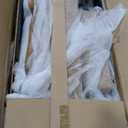 Lyngins Couches for Living Room PU Leather L Shaped Couch Comfy 3 Pieces Sectional Sofa with Chaise, Ottoman with Storage for Office and Small Apartment, Ginger