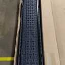 DWVO 6FT Picnic Table, Heavy Duty Outdoor Picnic Table and Bench w/Umbrella Hole, Resin Tabletop & Stable Steel Frame Ideal for Yard Patio Lawn Party, Black