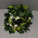 Riceshoot 2 Pcs Hawaiian Maile Lei 6.56 ft Green Garland White Tuberose Leaf Flower Necklace Gift for Wedding Hawaiian School Ceremony Luau Aloha Tropical Summer Party Supplies