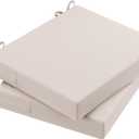 AAAAAcessories Outdoor Seat Cushions for Chairs, Waterproof, Fade-Resistant Patio Furniture Replacement Cushions, 20" x 18" x 3", Set of 2, Khaki Beige