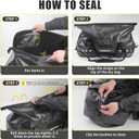 2 x LIBZAKI Large Waterproof Rolltop Duffel Bag-Heavy Duty Motorcycle Dry Bag for Traveling, Camping, Gym,Beach,Kayaking,Quick Release Buckles 70L