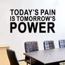 Inspirational Quotes Wall Decals for Gym: Motivational Vinyl Art Wall Stickers for Office Garage Classroom School - Todays Pain is Tomorrows Power 28.6" X 15"