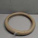 Skechers Memory Foam Steering Wheel Cover, Grade Protein Leather Steering Wheel Cover, Universal Fit 14" 1/2-15" Car Steering Wheel for Men Women Fit Suvs, Vans, Sedans, Car, Trucks,  Beige