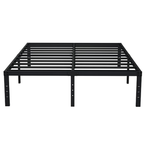 EMODA Full Size Bed Frame 16 Inch Heavy Duty Metal Platform Beds No Box Spring Needed with Sturdy Steel Slats Mattress Foundation, Easy Assembly, Noise Free, Black