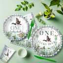 One Lucky Duck Birthday Party Supplies Decorations - Mallard Duck Hunting First Birthday Table Decorations Tableware, Paper Plate, Cup, Napkin, Fork | 24 Guests (1)