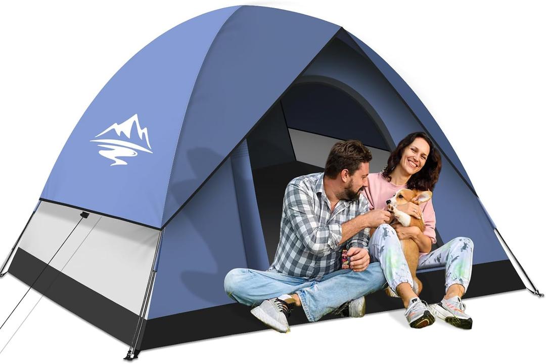 Tents for Camping,3-4 Person Camping Tent,Waterproof and Windproof Tent, Easy to Set up Outdoor Dome Tent for Outdoor Activities, Adventure, Festivals, Backyard,Hiking (Blue)