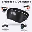 Sleep Headphones Wireless Bluetooth 5.4, 100% Blackout Sleep Mask with Bluetooth Headphones with HiFi Stereo in-Ear Earbuds, 3D Weighted Eye Mask for Sleeping Travel Meditation Men Women
