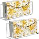 2-Pack Value Acrylic Napkin Holder, Clear Waterproof Vertical Guest Towel Holder, Disposable Hand Towels Tray for Bathroom/Hotel/Kitchen/Dining Table