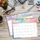 2 x Lbylyhxc 2026 Calendar - Includes January 2026 to June 2027-18 Monthly Wall Calendar 2026, 11 x 8.5 Inches.Thick Paper with Julian Dates and Block for New Year and Christmas Presents (Wall Calendar 2026-2027 Colorful)