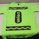Crayon Tshirt Halloween Costume for Men Women Adult Size | Funny Cool Shirt idea | Graphic tee (Medium, Lime)