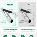 Window Air Conditioner Support Bracket: Adjustable Anti-Slip Shock-Absorbing Mat Windows Safe Bracket Built-in Bubble Level - 12000 to 24000 BTU AC Units Window Mount Bracket Up to 165 lbs